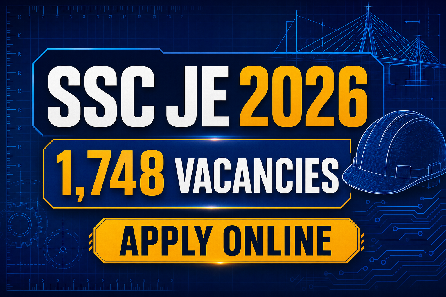 Cover image for SSC JE Recruitment 2026 – Apply Online for 1,748 Vacancies