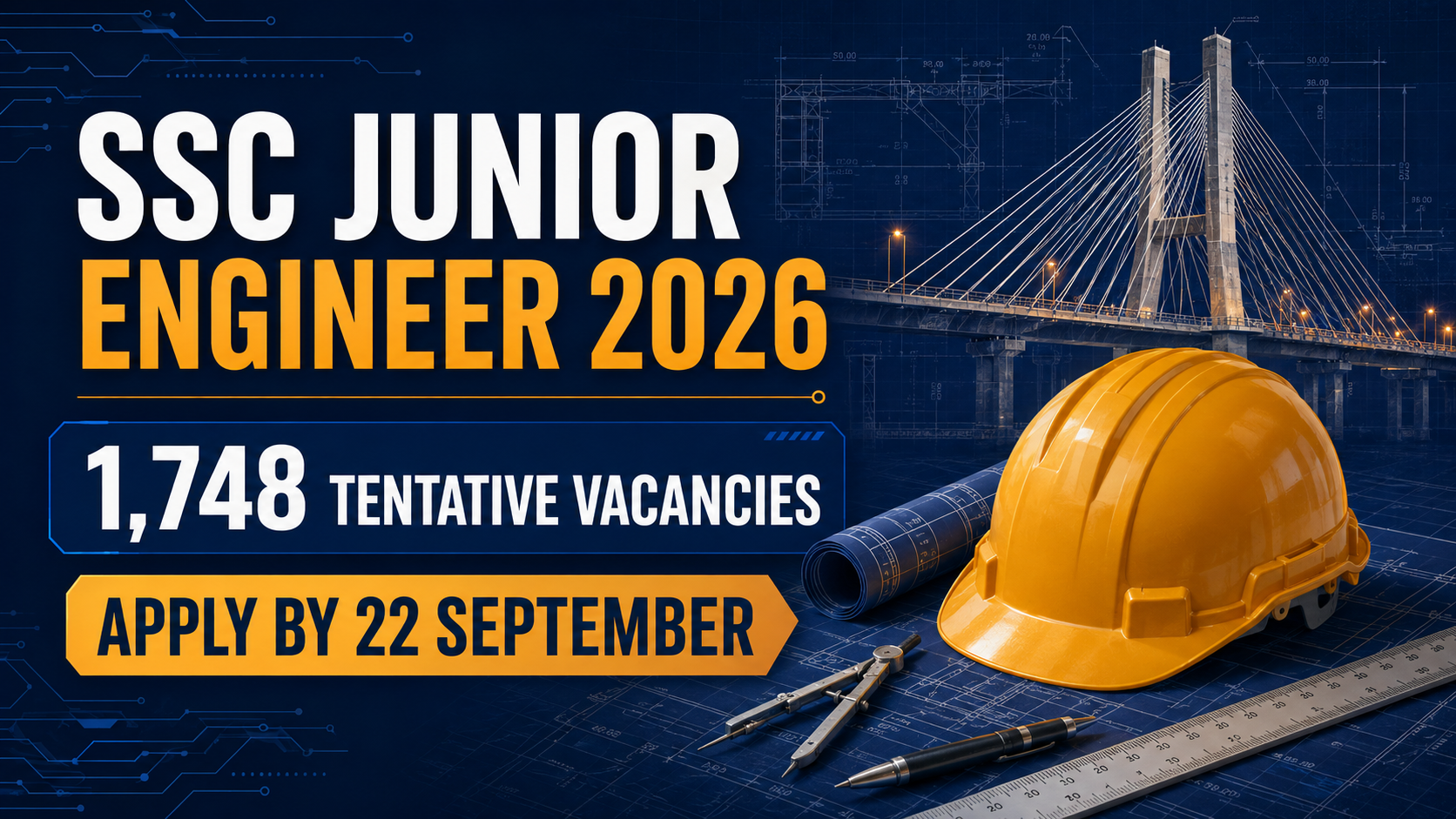 Cover image for SSC JE Recruitment 2026 – Apply Online for 1,748 Vacancies