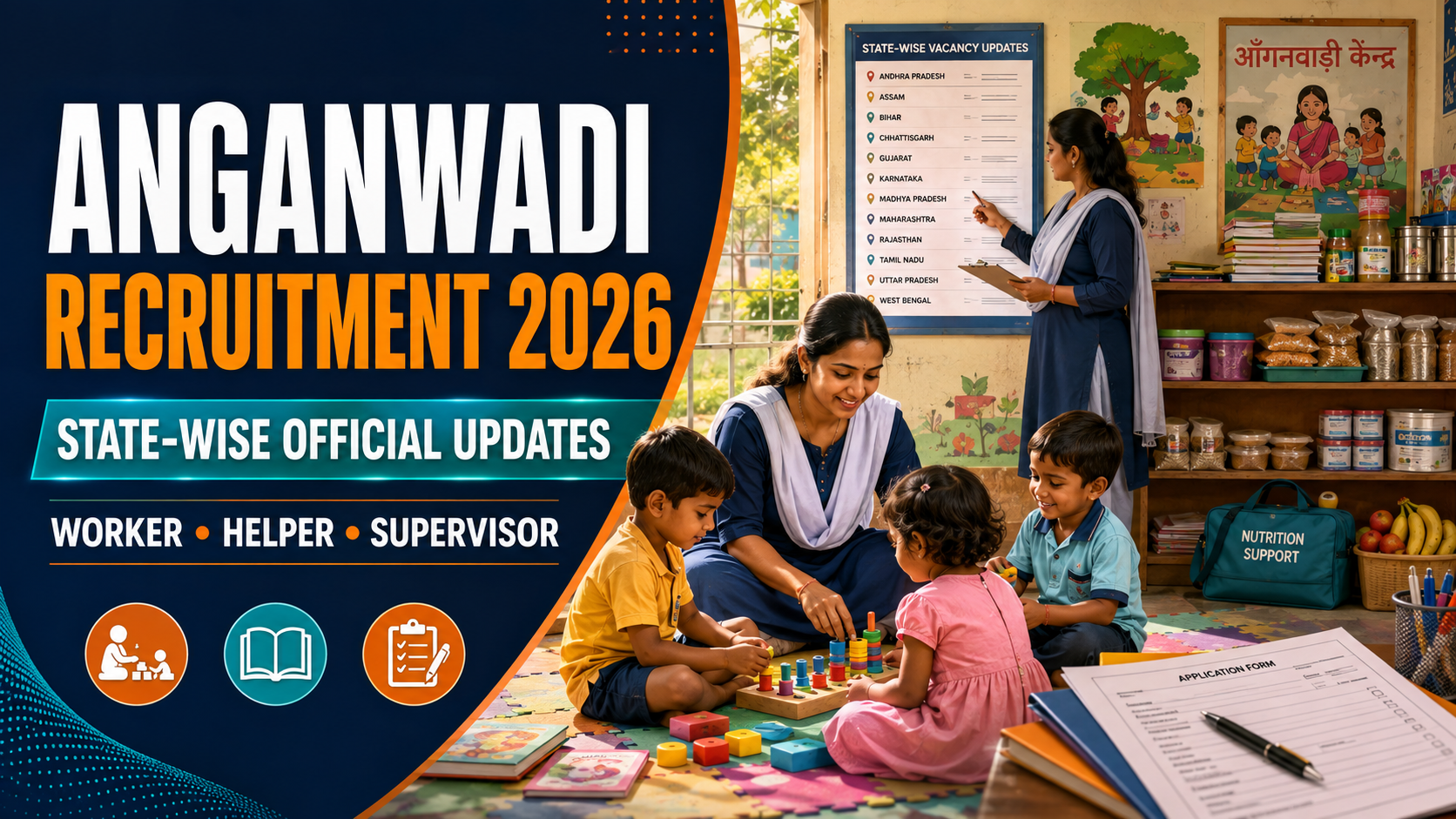 Cover image for Anganwadi Recruitment 2026 – State-Wise Official Vacancy Updates